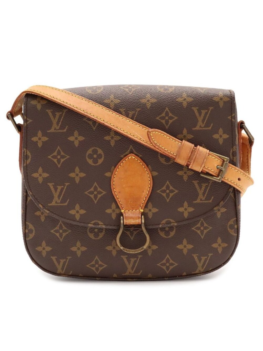 Gucci Vintage Sherry Line Pochette Shoulder Bag Crossbody Leather Beige Brown